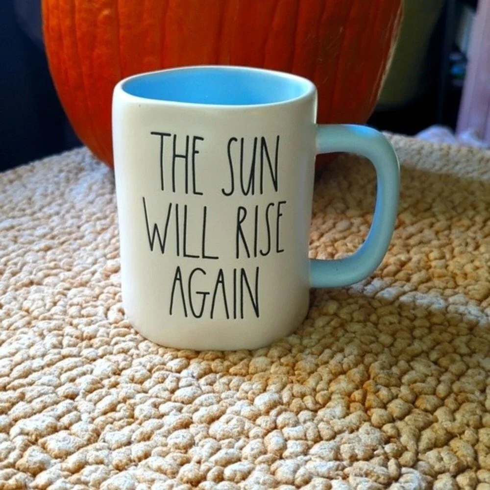Rae Dunn THE‎ SUN WILL RISE AGAIN Blue Interior